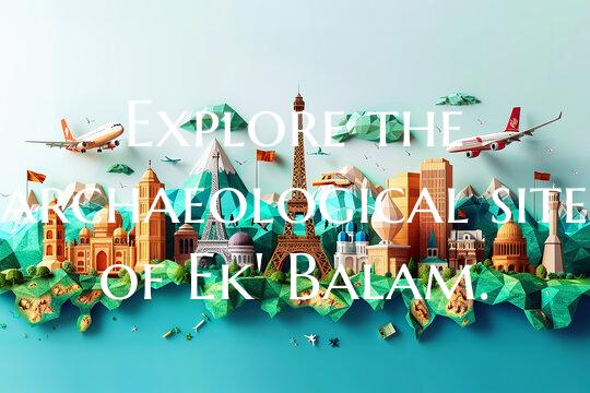 Explore the archaeological site of Ek' Balam.